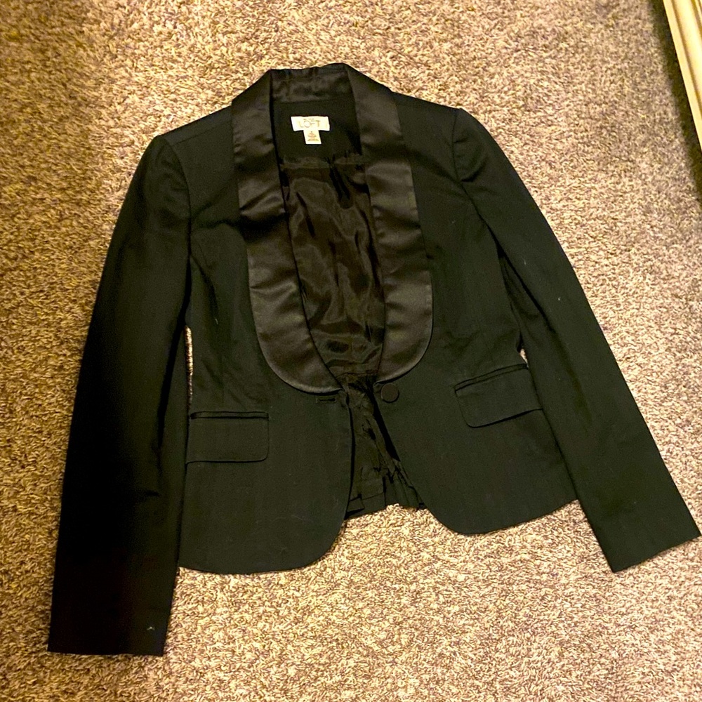 Black The Loft Suit Jacket, Size 4